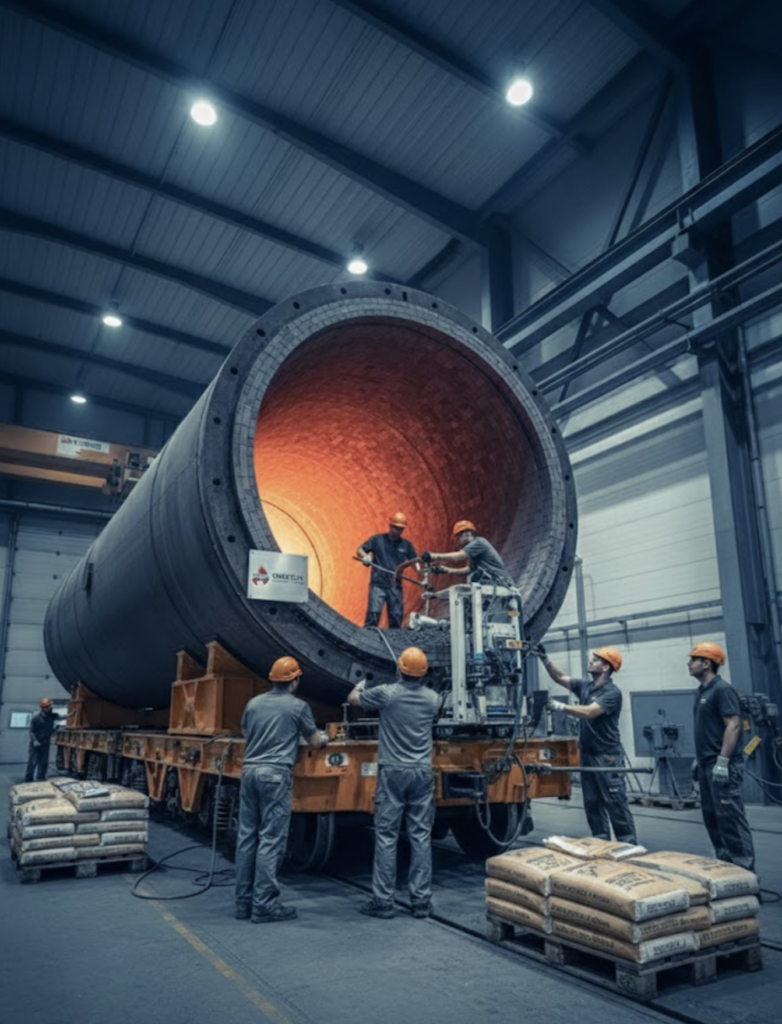 Feuerfeste Zustellung von Torpedopfannen – ONETECH Refractory GmbH