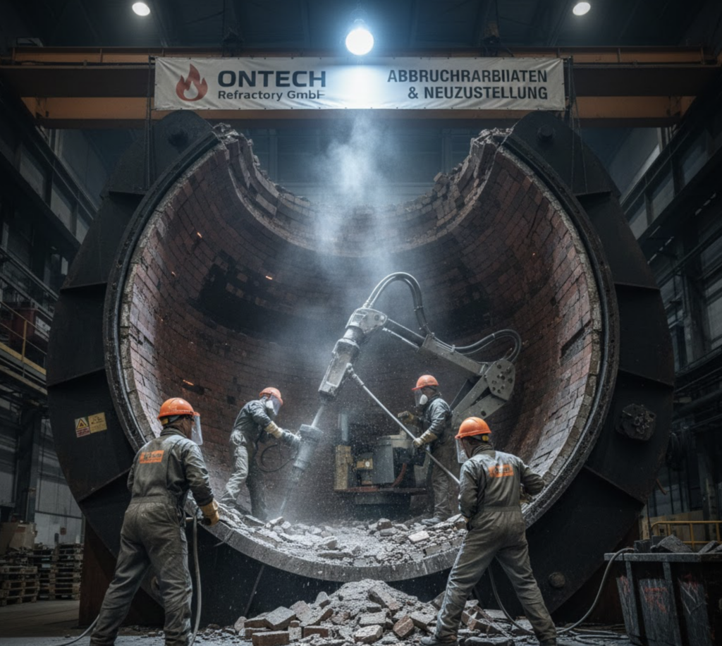 Kontrollierte Abbrucharbeiten und Feuerfest-Ausbruch – ONETECH Refractory GmbH